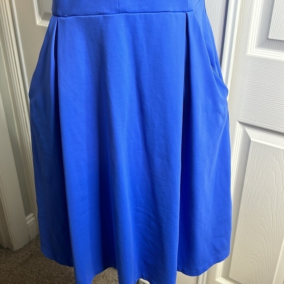 Cynthia Rowley Light Blue Fit & Flare Dress Peephole Pockets S - Picture 3 of 9